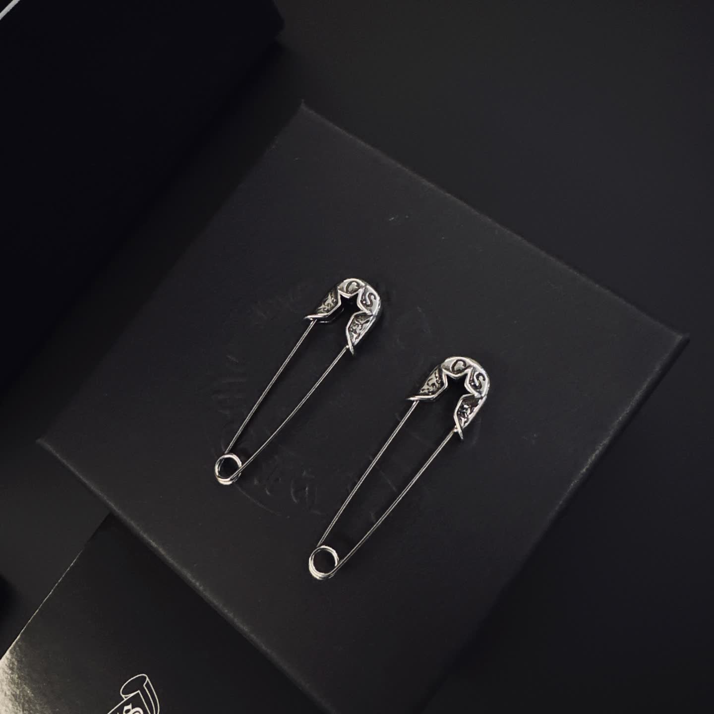 Chrome Hearts Silver Safety Pins